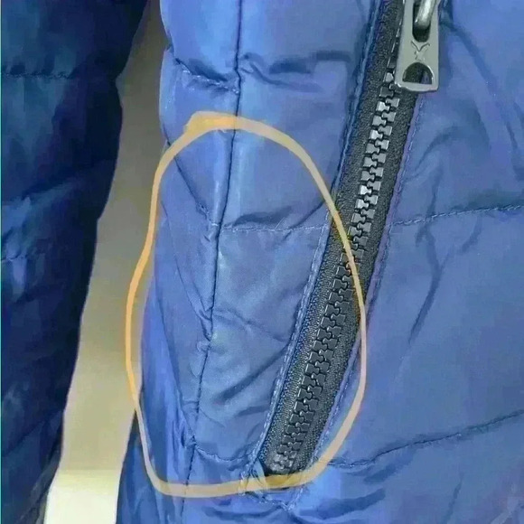 American Eagle Down Puffer Jacket Blue Size Medium Warm Lightweight - Picture 4 of 8